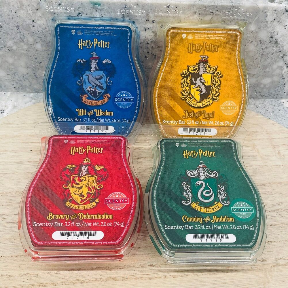 Scentsy Harry Potter Hogwarts Houses Wax Collection Set of 4 - New Limited Ed.
